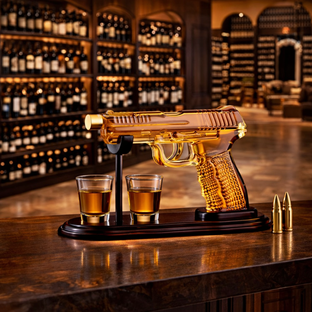 Conjunto Whisky Pistola com Copos