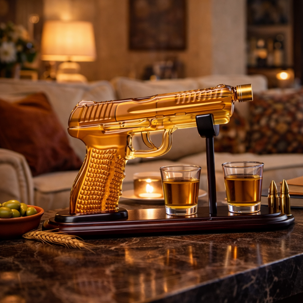 Conjunto Whisky Pistola com Copos