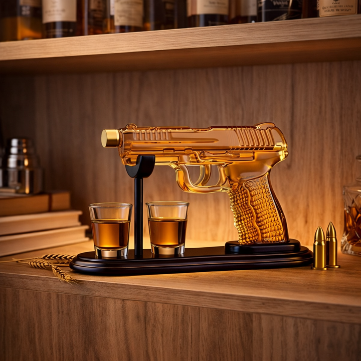 Conjunto Whisky Pistola com Copos