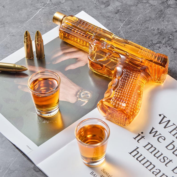 Conjunto Whisky Pistola com Copos